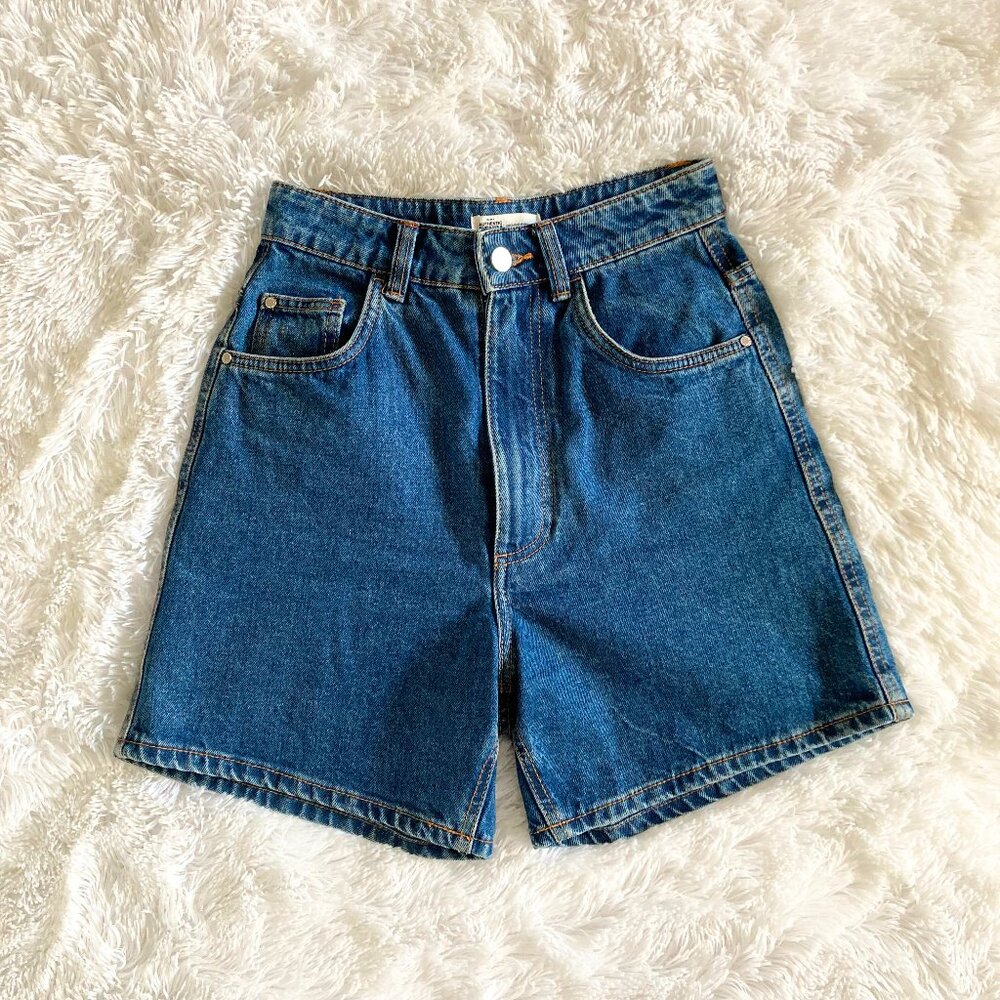 ✨SUMMER SALE✨ High-Waisted Indigo Blue Denim Shorts – X-Small